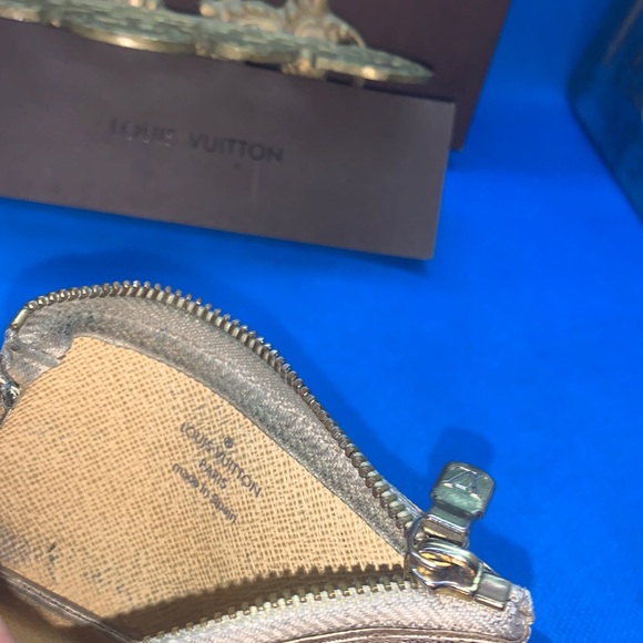 💖 🤎 Louis Vuitton Damier Azur signature design LV Logo coin purse - Picture 5 of 8